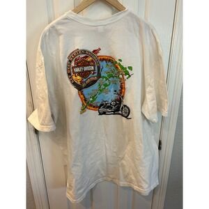 Harley-Davidson T-Shirt White Key West Florida Conch Republic Graphic Tee 3XL